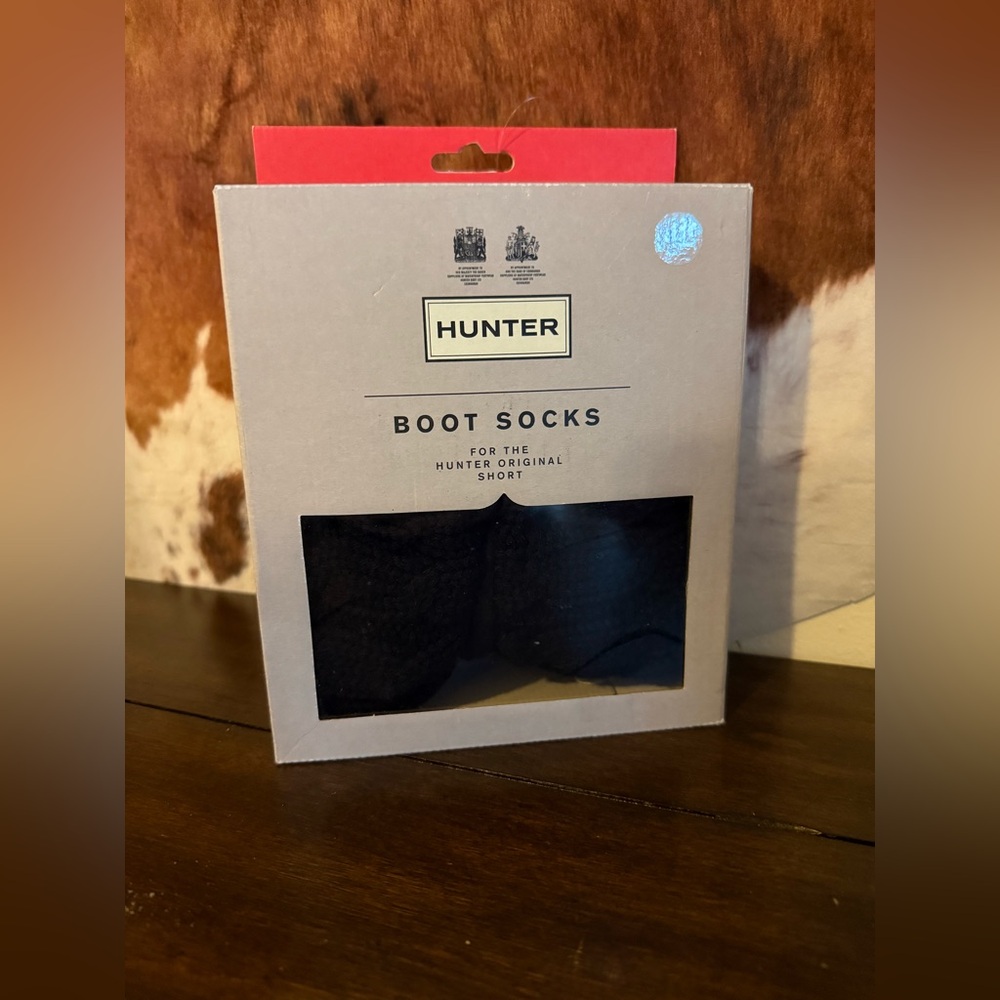 Hunter Black Boot Socks size medium short